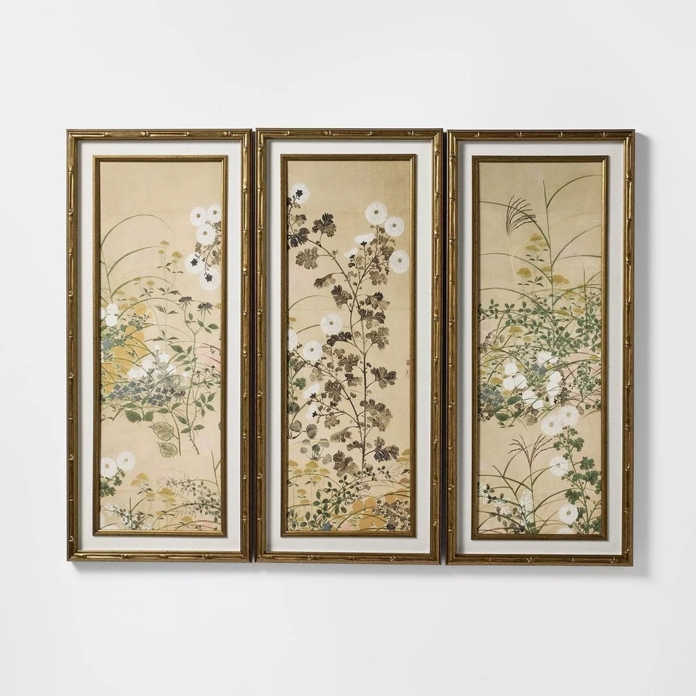 (Set of 3) 12"x28" Floral Wall Art - Threshold Studio McGee, Target